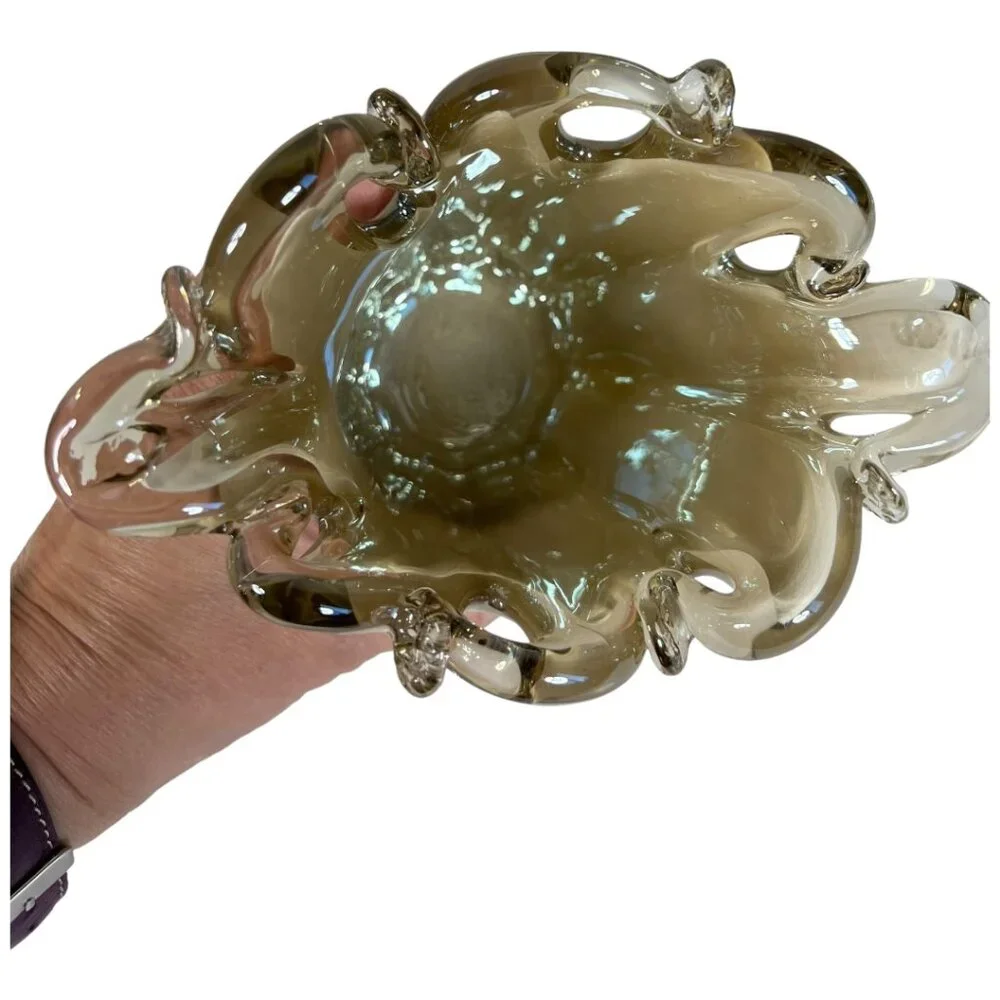 Authentic Murano‎ White Cristal Vase
